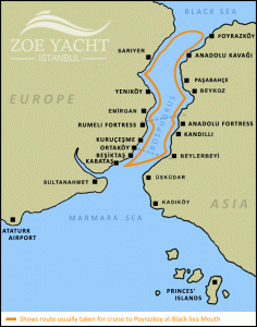 black sea map cruise poyrazköy