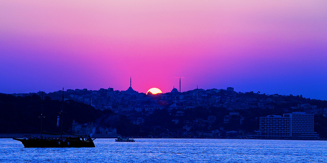 Sunset on the Bosphorus.