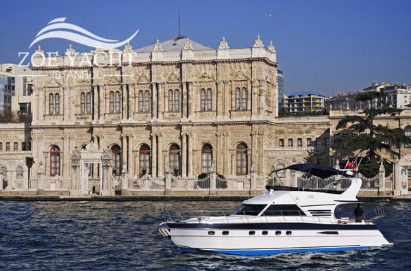 Photo of Dolmabahce Palace in Istanbul as seen from the water